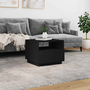 Τραπεζάκι Σαλονιού με Φώτα LED Μαύρο 50x49x40 εκ. - Pakobazaar