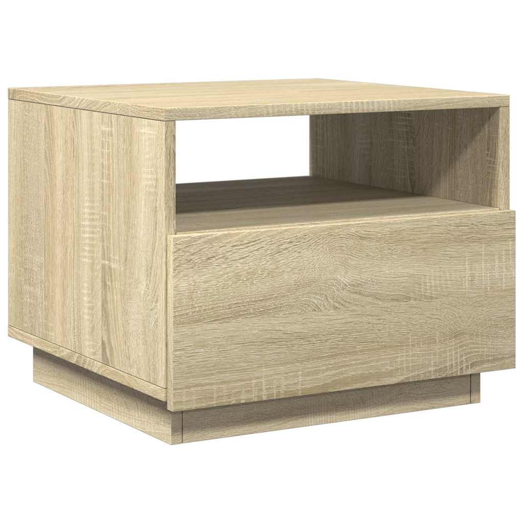 Τραπεζάκι Σαλονιού με Φώτα LED Sonoma Δρυς 50x49x40 εκ. - Pakobazaar