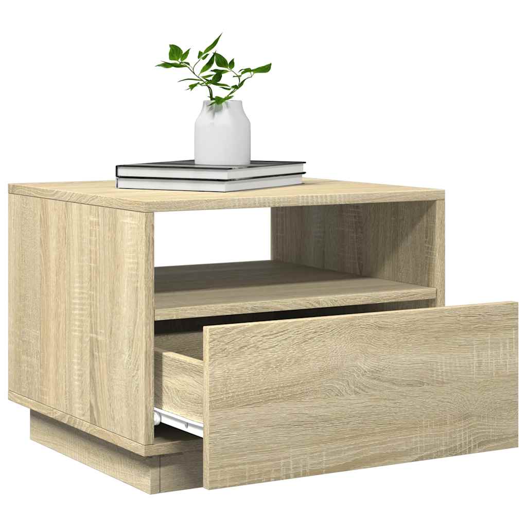 Τραπεζάκι Σαλονιού με Φώτα LED Sonoma Δρυς 50x49x40 εκ. - Pakobazaar