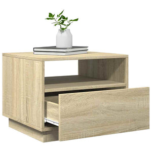 Τραπεζάκι Σαλονιού με Φώτα LED Sonoma Δρυς 50x49x40 εκ. - Pakobazaar