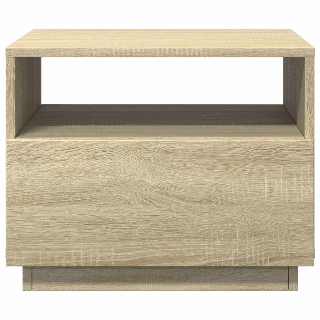 Τραπεζάκι Σαλονιού με Φώτα LED Sonoma Δρυς 50x49x40 εκ. - Pakobazaar