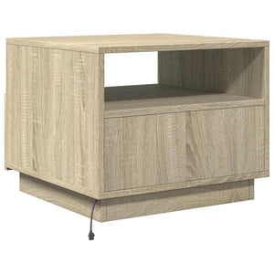 Τραπεζάκι Σαλονιού με Φώτα LED Sonoma Δρυς 50x49x40 εκ. - Pakobazaar