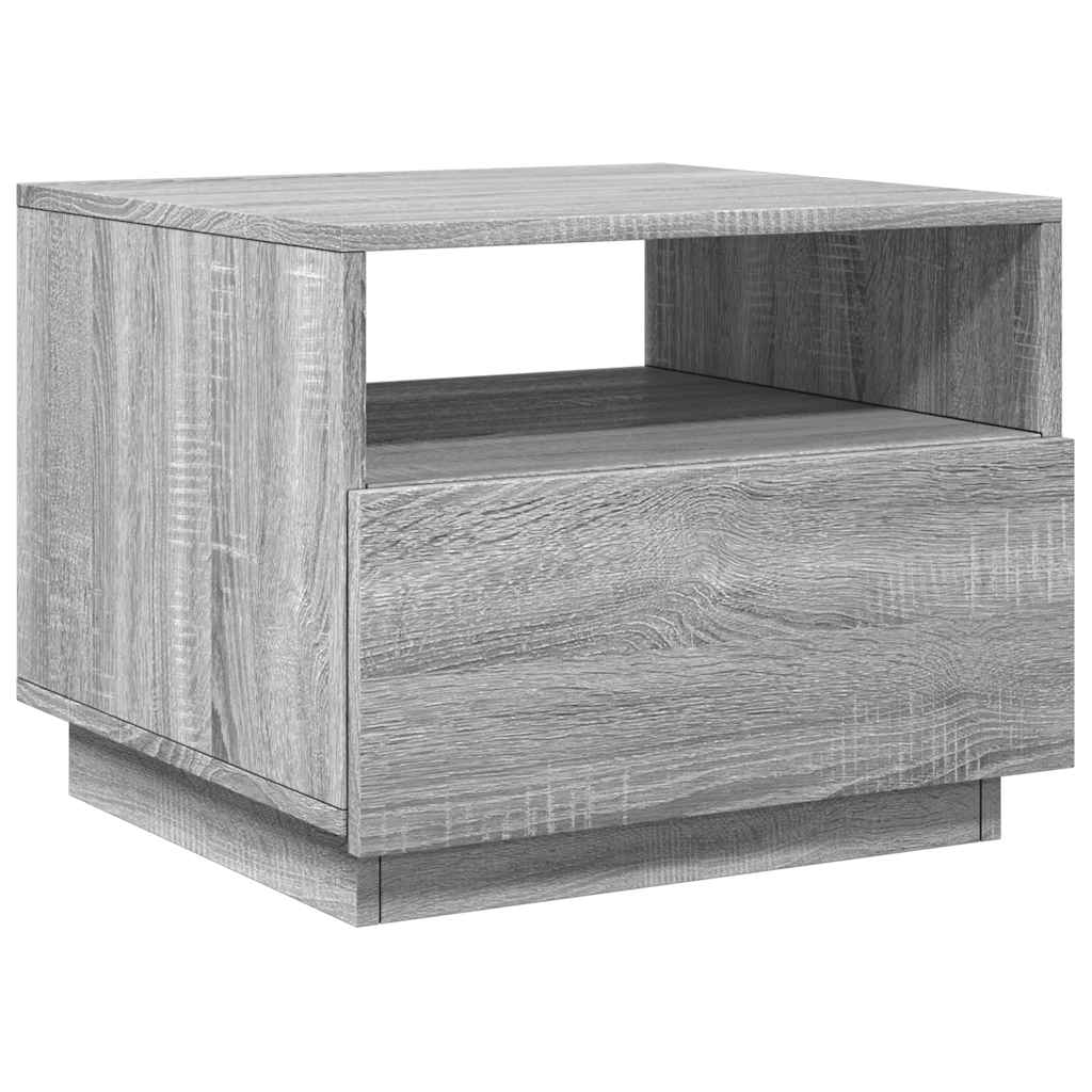 Τραπεζάκι Σαλονιού με Φώτα LED Γκρι Sonoma 50x49x40 εκ. - Pakobazaar
