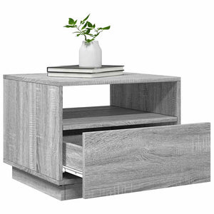 Τραπεζάκι Σαλονιού με Φώτα LED Γκρι Sonoma 50x49x40 εκ. - Pakobazaar