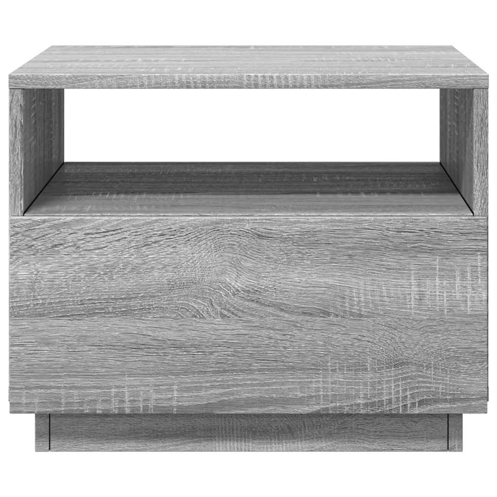 Τραπεζάκι Σαλονιού με Φώτα LED Γκρι Sonoma 50x49x40 εκ. - Pakobazaar