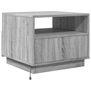 Τραπεζάκι Σαλονιού με Φώτα LED Γκρι Sonoma 50x49x40 εκ. - Pakobazaar