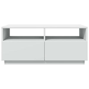 Τραπεζάκι Σαλονιού με Φώτα LED Λευκό 90x49x40 εκ. - Pakobazaar