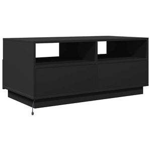 Τραπεζάκι Σαλονιού με Φώτα LED Μαύρο 90x49x40 εκ. - Pakobazaar