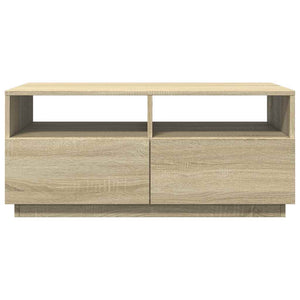 Τραπεζάκι Σαλονιού με Φώτα LED Sonoma Δρυς 90x49x40 εκ. - Pakobazaar