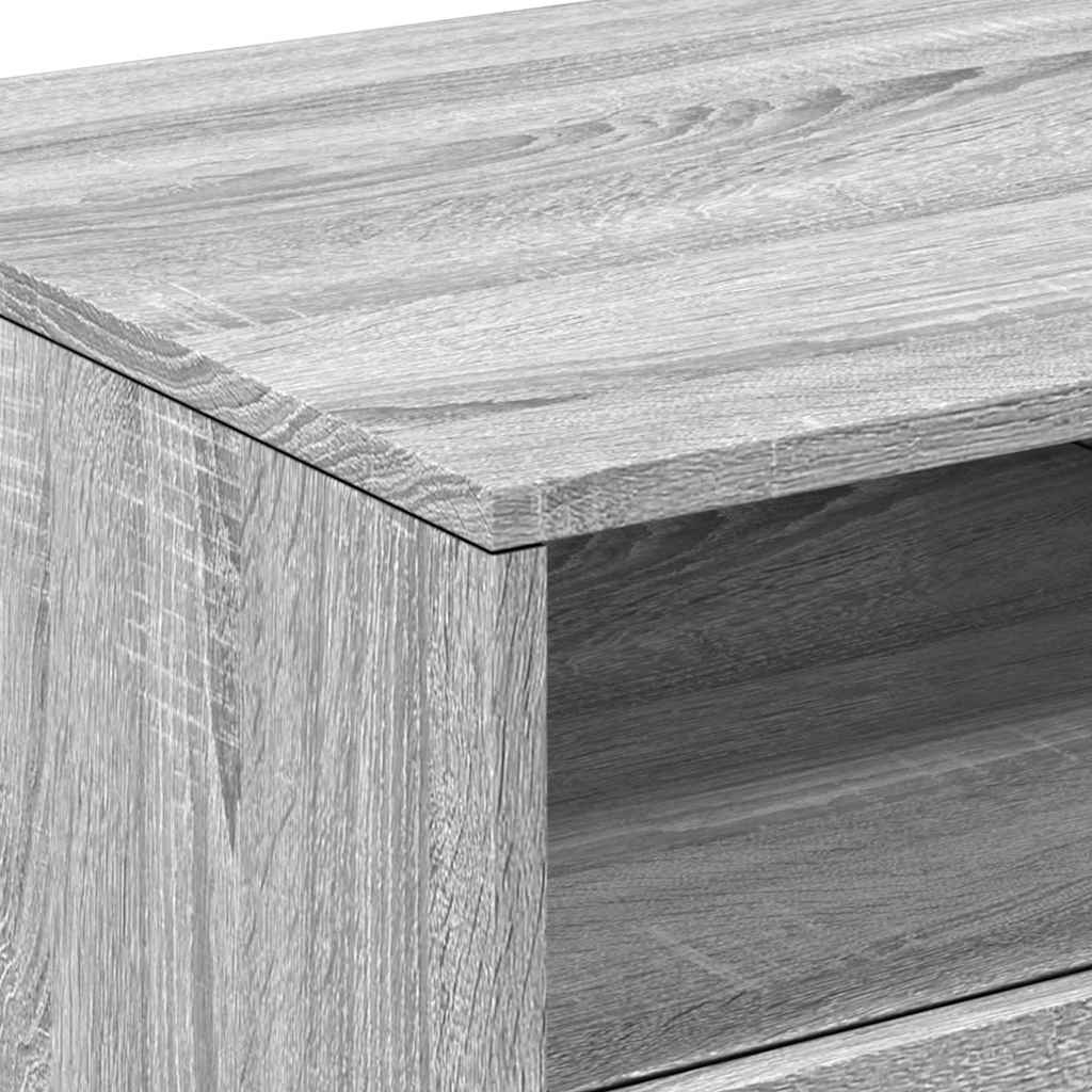 Τραπεζάκι Σαλονιού με Φώτα LED Γκρι Sonoma 90x49x40 εκ. - Pakobazaar