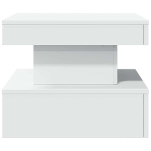 Τραπεζάκι Σαλονιού με LED Λευκό 50 x 50 x 40 εκ. - Pakobazaar