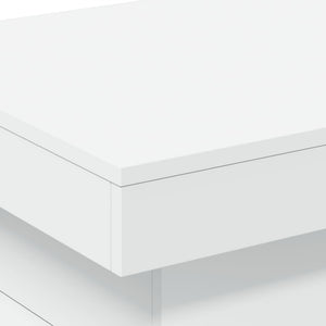 Τραπεζάκι Σαλονιού με LED Λευκό 50 x 50 x 40 εκ. - Pakobazaar