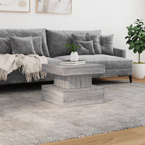Τραπεζάκι Σαλονιού με LED Γκρι Sonoma 50 x 50 x 40 εκ.