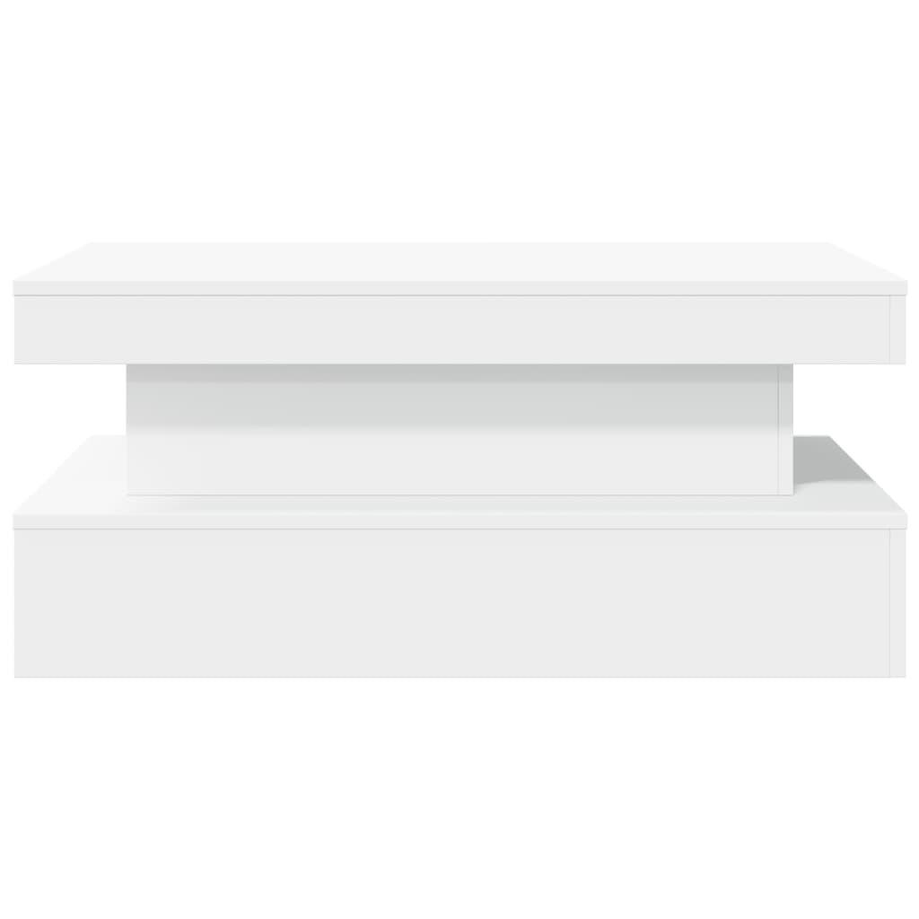 Τραπεζάκι Σαλονιού με LED Λευκό 90 x 50 x 40 εκ. - Pakobazaar