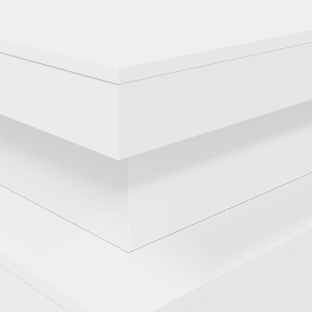 Τραπεζάκι Σαλονιού με LED Λευκό 90 x 50 x 40 εκ. - Pakobazaar