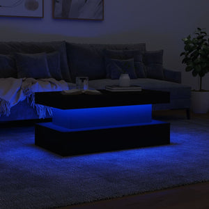 Τραπεζάκι Σαλονιού με LED Μαύρο 90 x 50 x 40 εκ. - Pakobazaar