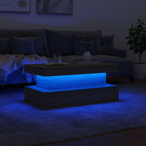 Τραπεζάκι Σαλονιού με LED Sonoma Δρυς 90 x 50 x 40 εκ. - Pakobazaar