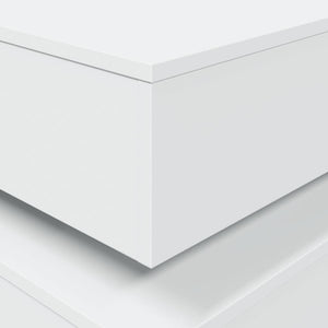 Τραπεζάκι Σαλονιού με LED Λευκό 50 x 50 x 40 εκ. - Pakobazaar