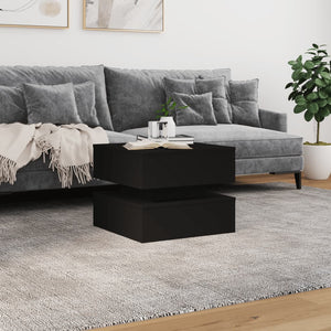 Τραπεζάκι Σαλονιού με LED Μαύρο 50 x 50 x 40 εκ. - Pakobazaar