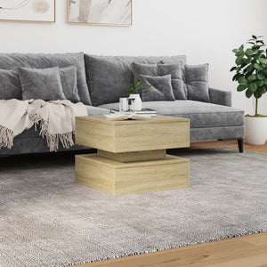 Τραπεζάκι Σαλονιού με LED Sonoma Δρυς 50x50x40 εκ. - Pakobazaar