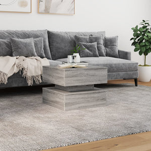 Τραπεζάκι Σαλονιού με LED Γκρι Sonoma 50 x 50 x 40 εκ. - Pakobazaar