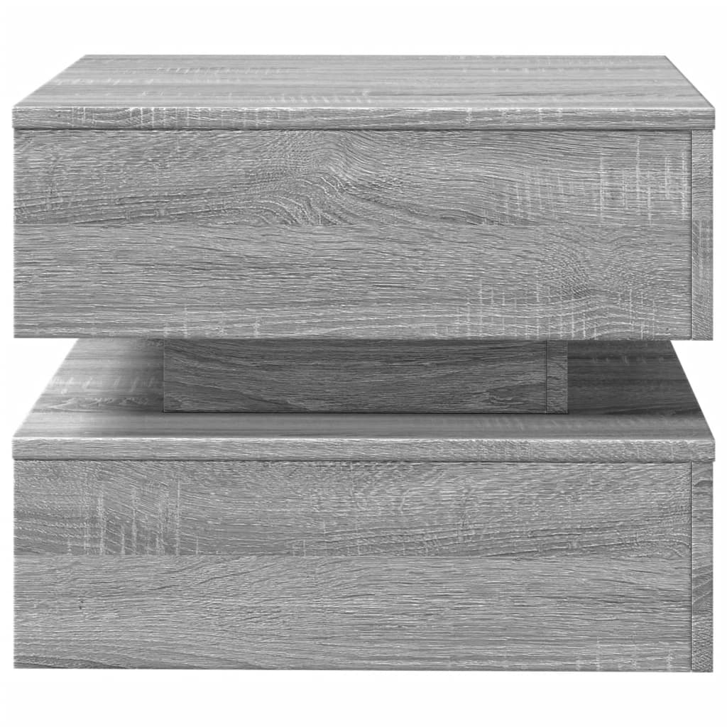 Τραπεζάκι Σαλονιού με LED Γκρι Sonoma 50 x 50 x 40 εκ. - Pakobazaar