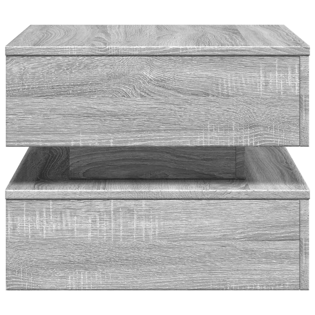Τραπεζάκι Σαλονιού με LED Γκρι Sonoma 50 x 50 x 40 εκ. - Pakobazaar