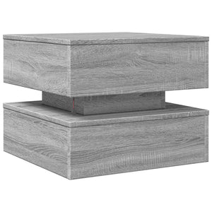 Τραπεζάκι Σαλονιού με LED Γκρι Sonoma 50 x 50 x 40 εκ. - Pakobazaar