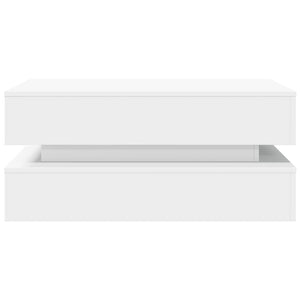 Τραπεζάκι Σαλονιού με LED Λευκό 90 x 50 x 40 εκ. - Pakobazaar