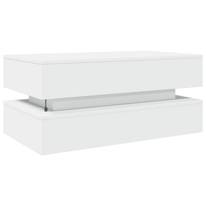 Τραπεζάκι Σαλονιού με LED Λευκό 90 x 50 x 40 εκ. - Pakobazaar