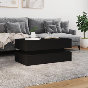 Τραπεζάκι Σαλονιού με LED Μαύρο 90 x 50 x 40 εκ. - Pakobazaar