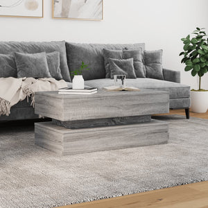 Τραπεζάκι Σαλονιού με LED Γκρι Sonoma 90 x 50 x 40 εκ. - Pakobazaar