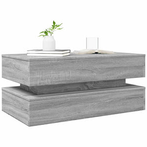 Τραπεζάκι Σαλονιού με LED Γκρι Sonoma 90 x 50 x 40 εκ. - Pakobazaar