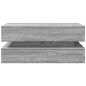 Τραπεζάκι Σαλονιού με LED Γκρι Sonoma 90 x 50 x 40 εκ. - Pakobazaar