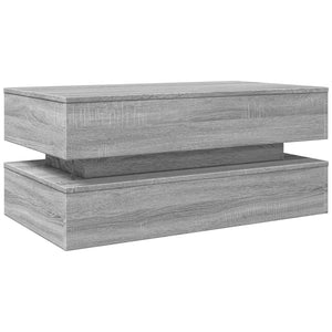 Τραπεζάκι Σαλονιού με LED Γκρι Sonoma 90 x 50 x 40 εκ. - Pakobazaar