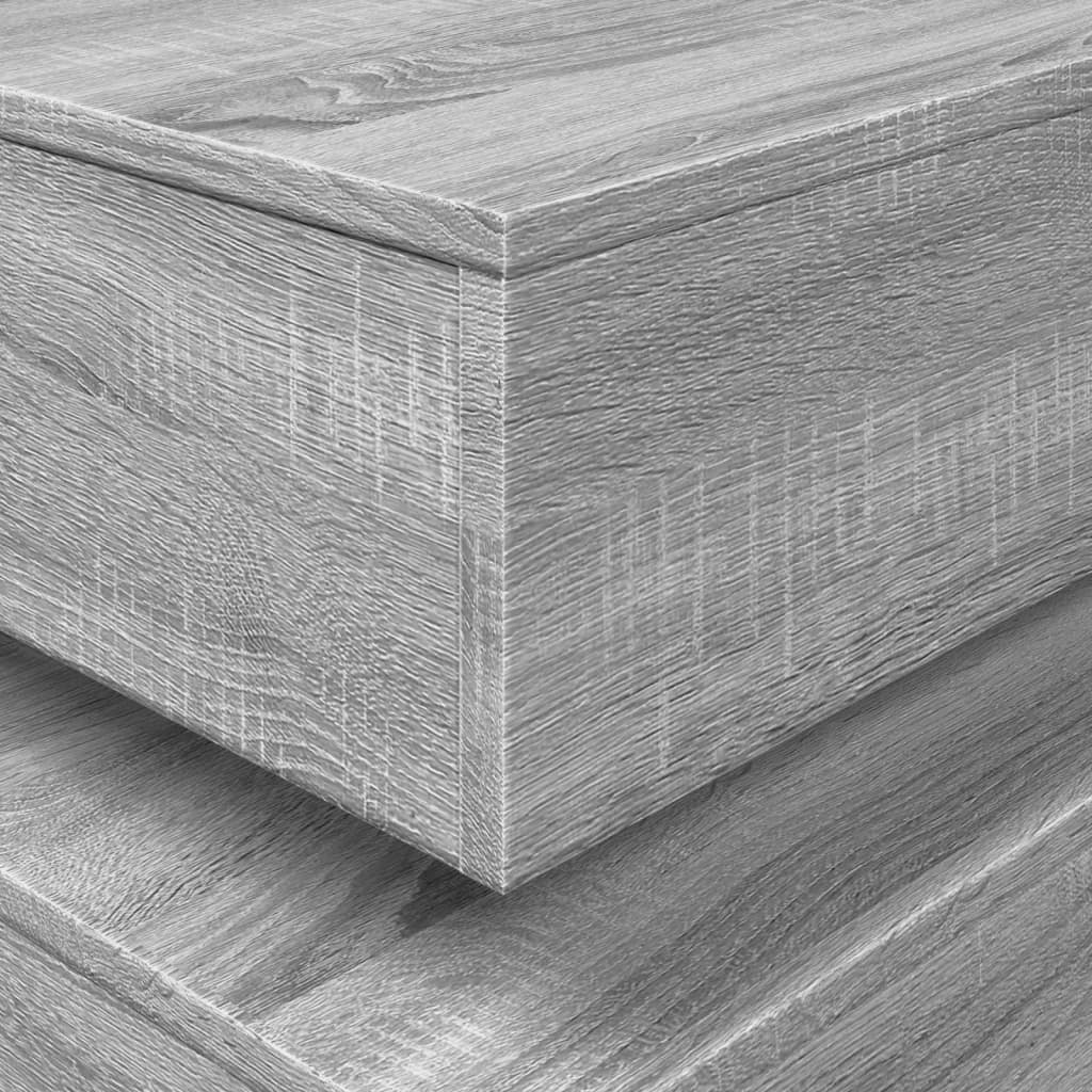 Τραπεζάκι Σαλονιού με LED Γκρι Sonoma 90 x 50 x 40 εκ. - Pakobazaar