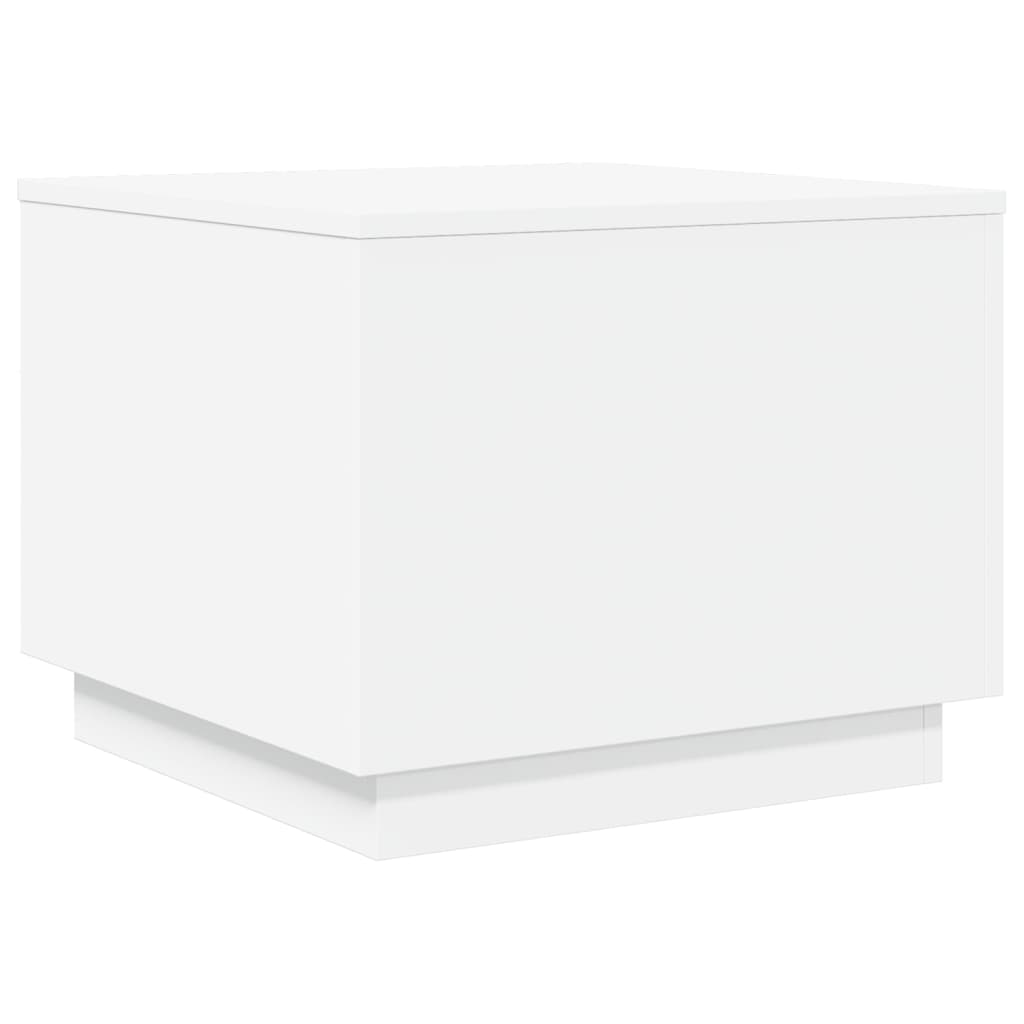 Τραπεζάκι Σαλονιού με LED Λευκό 50 x 50 x 40 εκ. - Pakobazaar