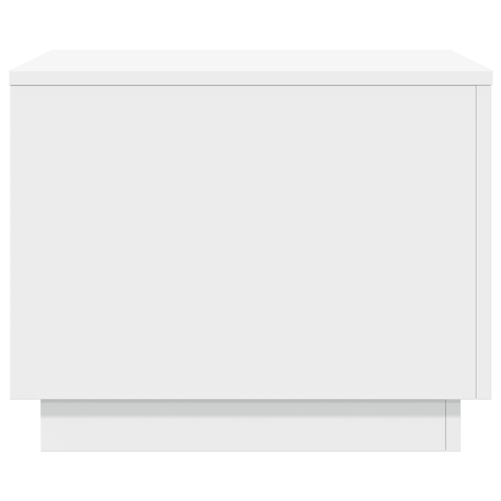 Τραπεζάκι Σαλονιού με LED Λευκό 50 x 50 x 40 εκ. - Pakobazaar
