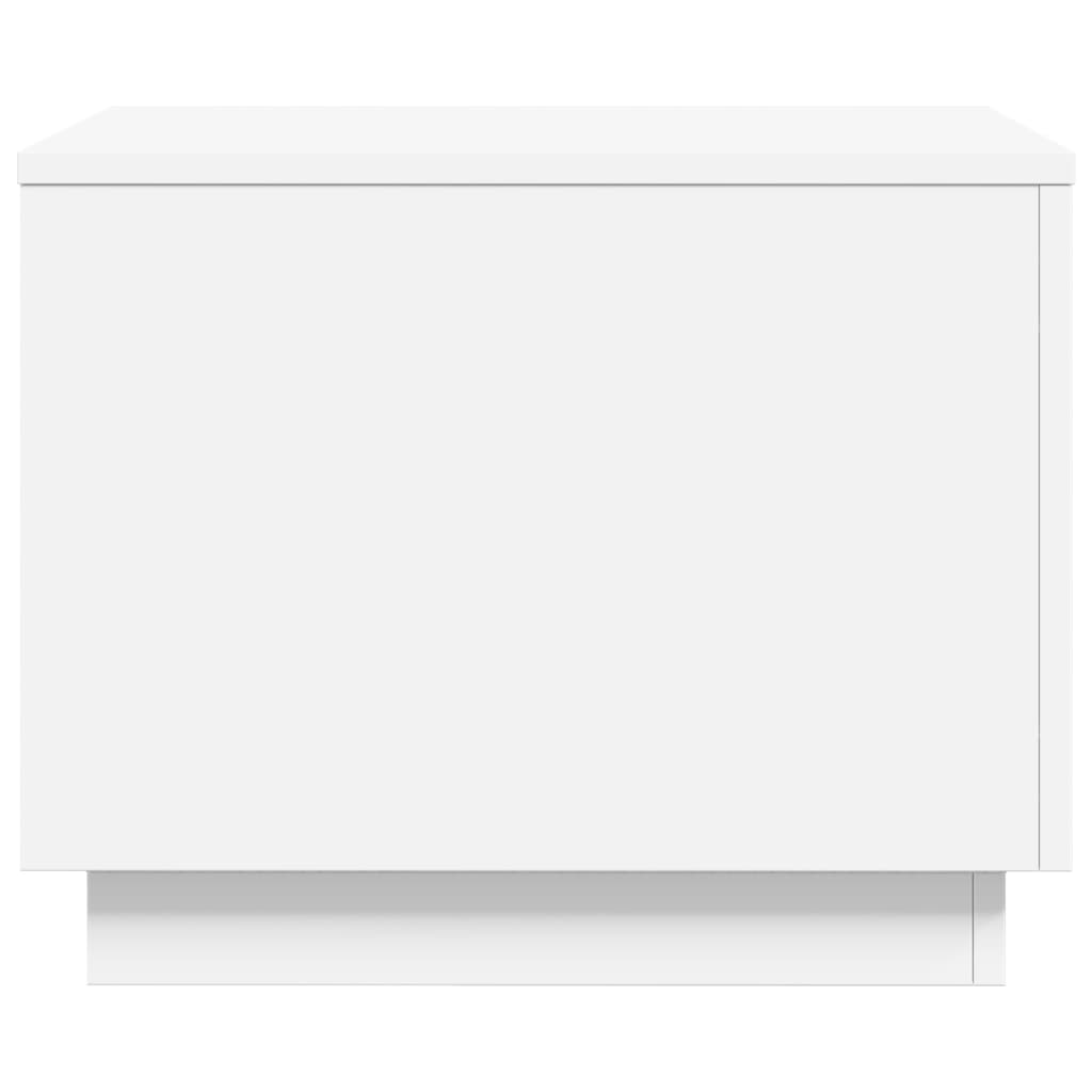 Τραπεζάκι Σαλονιού με LED Λευκό 50 x 50 x 40 εκ. - Pakobazaar