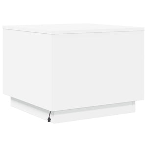 Τραπεζάκι Σαλονιού με LED Λευκό 50 x 50 x 40 εκ. - Pakobazaar