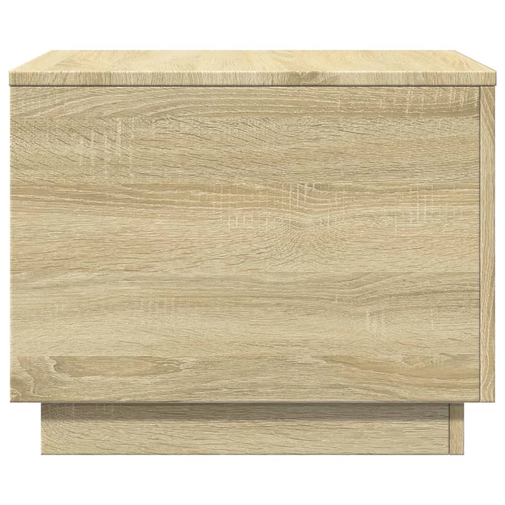 Τραπεζάκι Σαλονιού με LED Sonoma Δρυς 50x50x40 εκ. - Pakobazaar