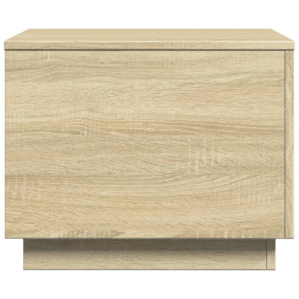 Τραπεζάκι Σαλονιού με LED Sonoma Δρυς 50x50x40 εκ. - Pakobazaar