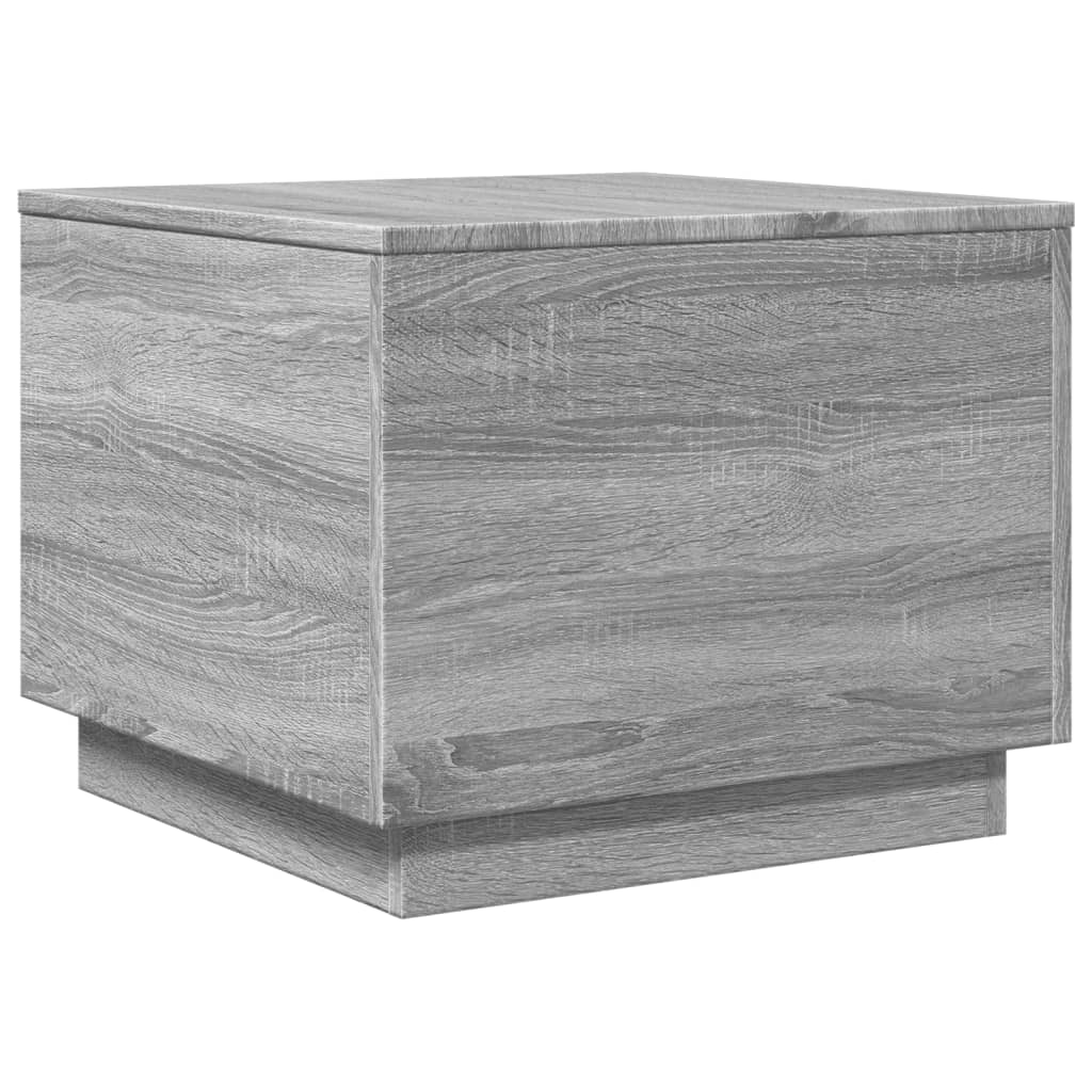 Τραπεζάκι Σαλονιού με LED Γκρι Sonoma 50 x 50 x 40 εκ. - Pakobazaar