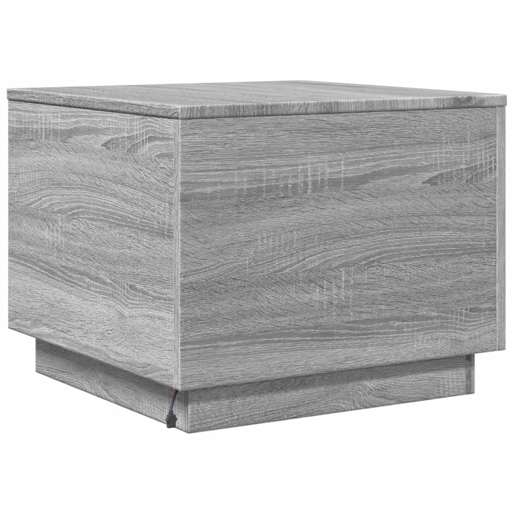 Τραπεζάκι Σαλονιού με LED Γκρι Sonoma 50 x 50 x 40 εκ. - Pakobazaar