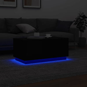 Τραπεζάκι Σαλονιού με LED Μαύρο 90 x 50 x 40 εκ. - Pakobazaar