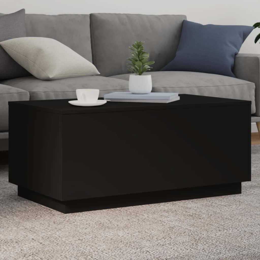 Τραπεζάκι Σαλονιού με LED Μαύρο 90 x 50 x 40 εκ. - Pakobazaar