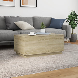 Τραπεζάκι Σαλονιού με LED Sonoma Δρυς 90 x 50 x 40 εκ. - Pakobazaar