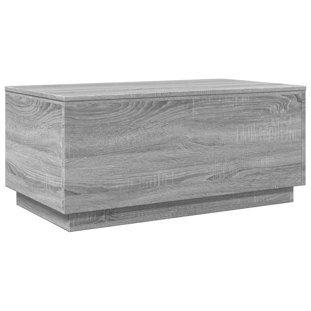 Τραπεζάκι Σαλονιού με LED Γκρι Sonoma 90 x 50 x 40 εκ. - Pakobazaar
