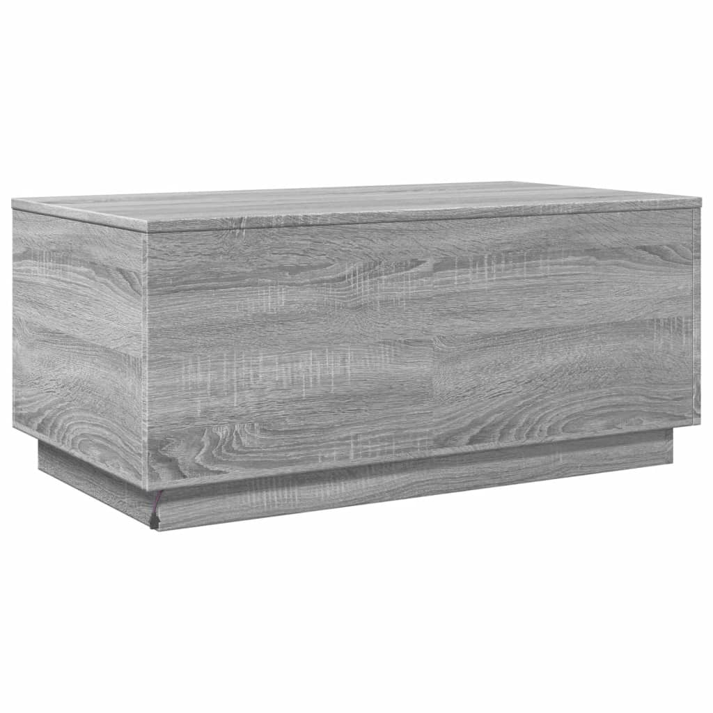 Τραπεζάκι Σαλονιού με LED Γκρι Sonoma 90 x 50 x 40 εκ. - Pakobazaar