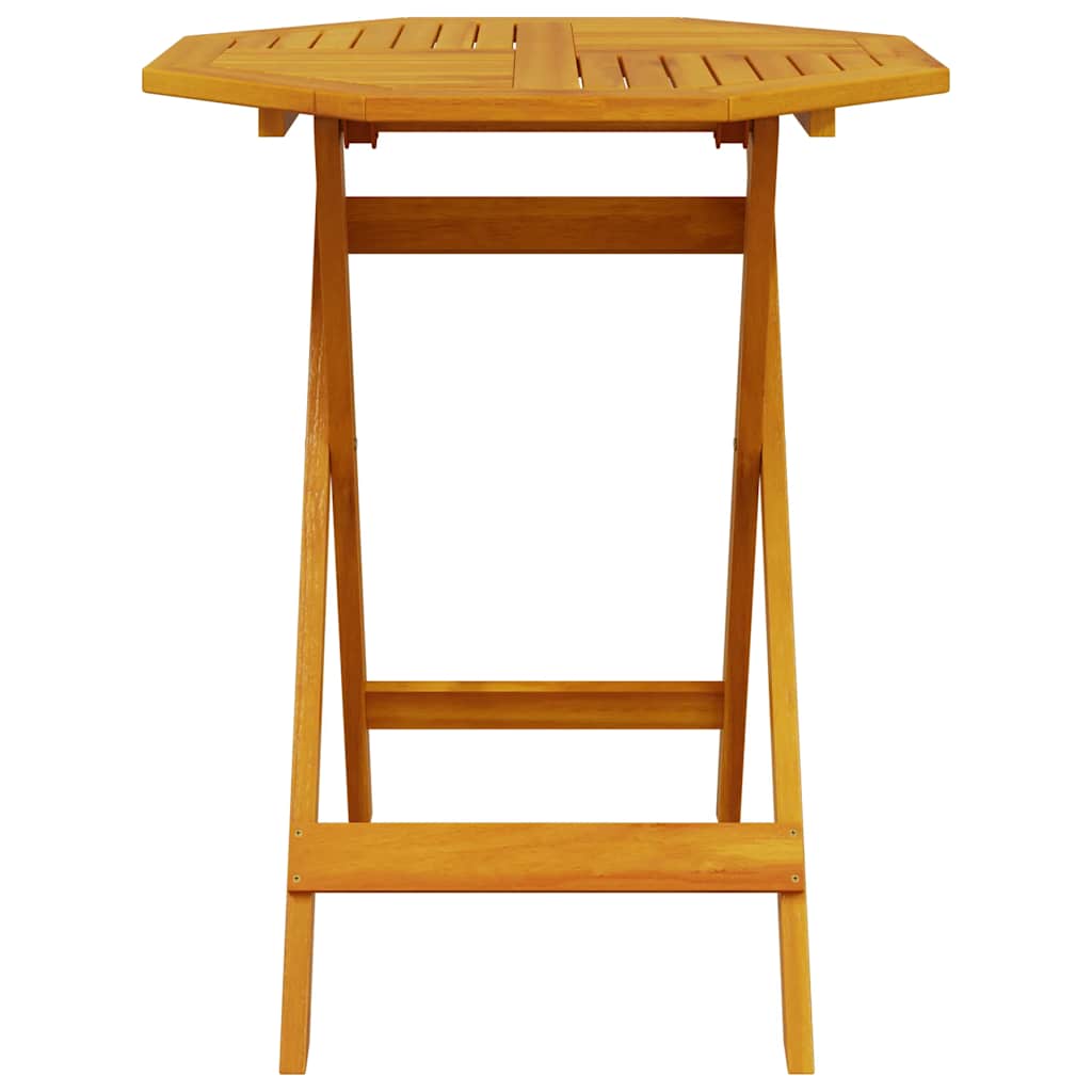 Τραπέζι Κήπου Πτυσσόμενο Ø70x75 εκ. Μασίφ Ξύλο Ακακίας